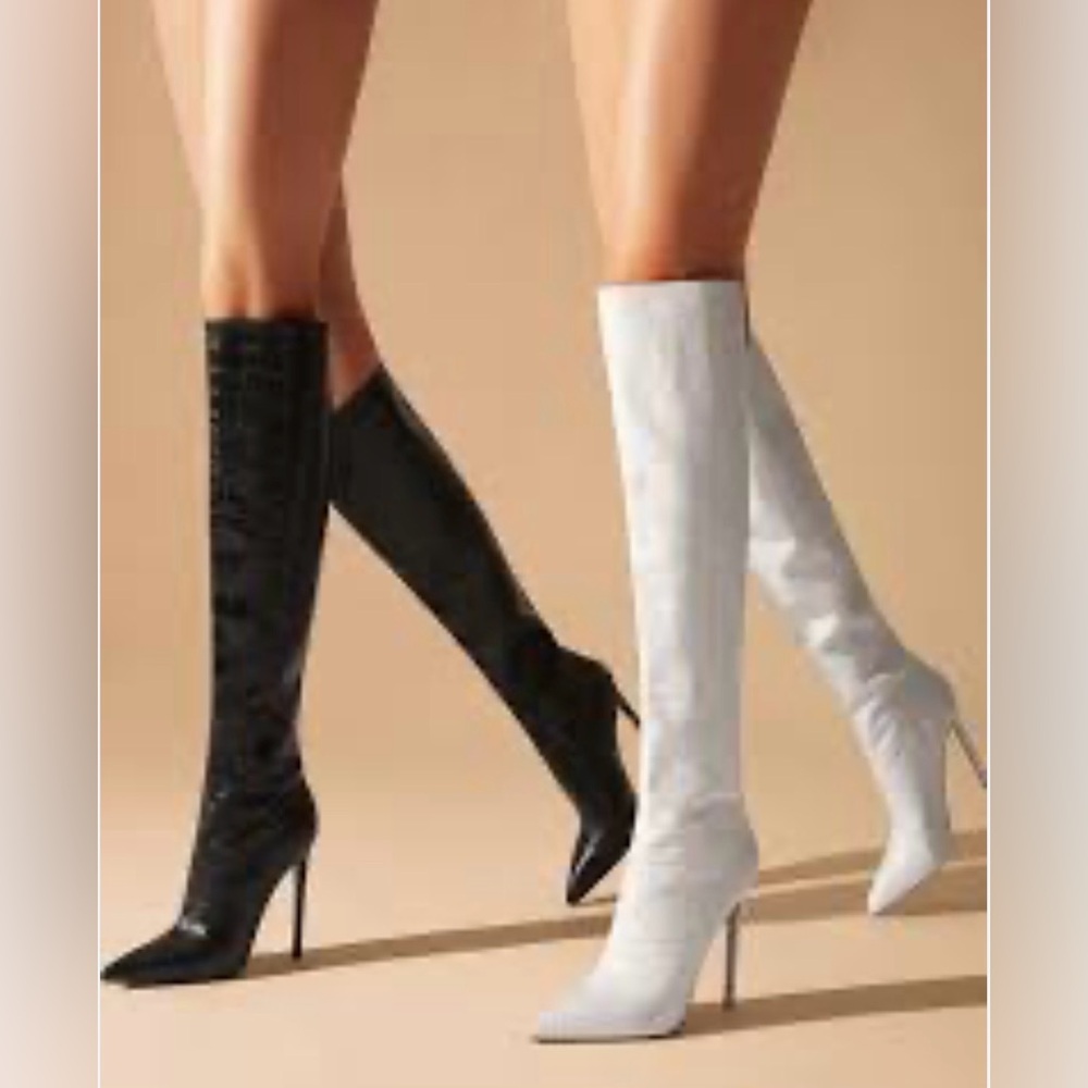 INC White Crocodile Boots - Picture 15 of 15